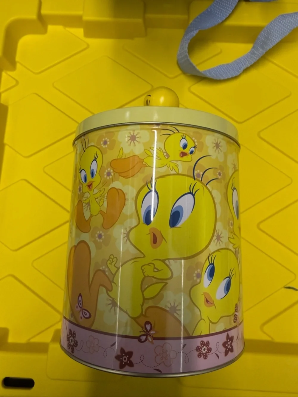 Warner Brothers Unique Tweety Bird Canister Produced ByThe Tin Box Company